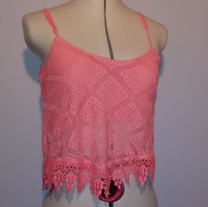 Rue21 Pink Lace Crop Top
